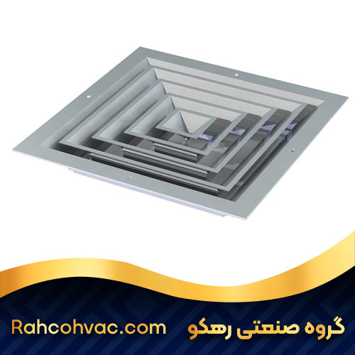 دریچه سقفی چهارگوش کلاف پهن